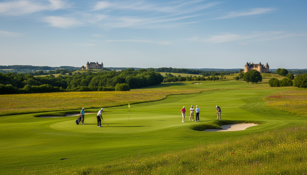 organisez votre séjour golf en dordogne périgord et profitez des parcours prestigieux, des paysages magnifiques et d'une expérience inoubliable au cœur du sud-ouest.